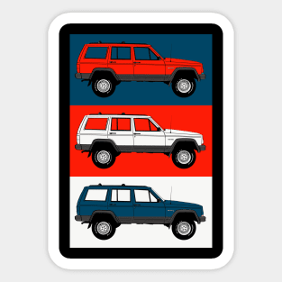 Jeep Cherokee pop art ~ USA palette Sticker